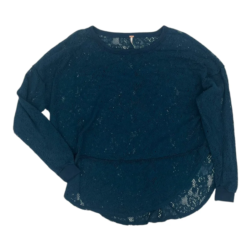 Breezy Outfits Top Ls By Free People In Teal, Size:M