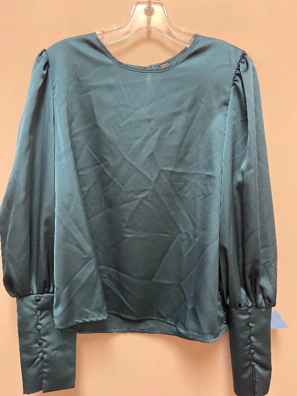 Elegant Style Top Long Sleeve By Shein In Blue, Size: Xl