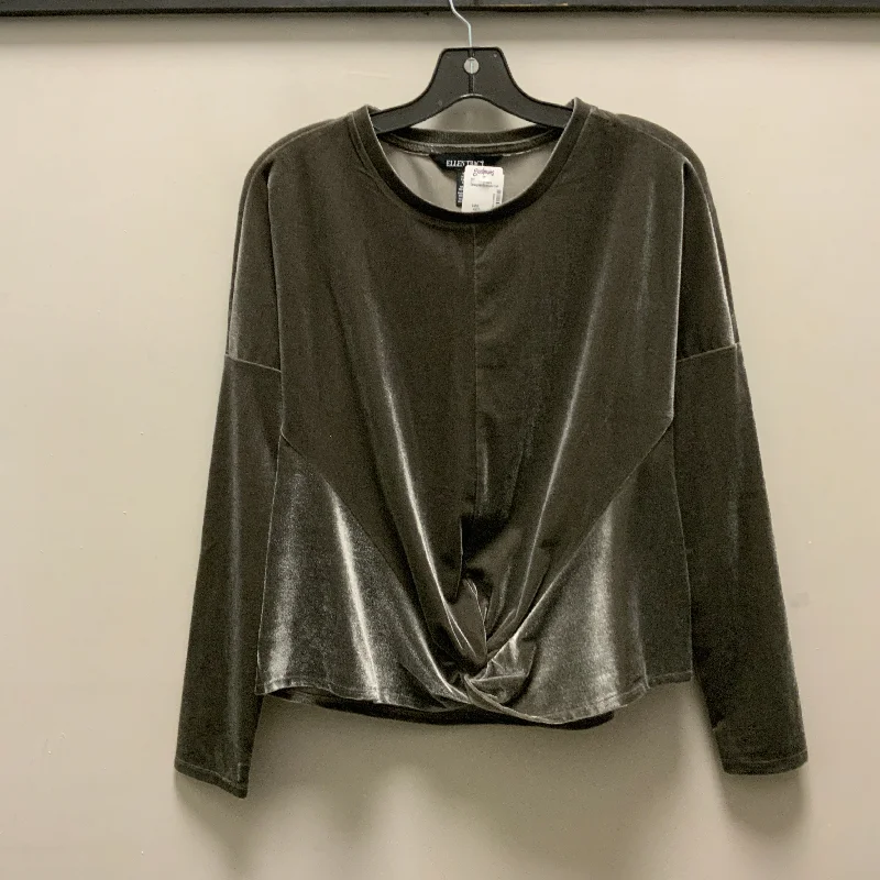 Fresh Comfort Top Long Sleeve By Ellen Tracy In Grey, Size: S