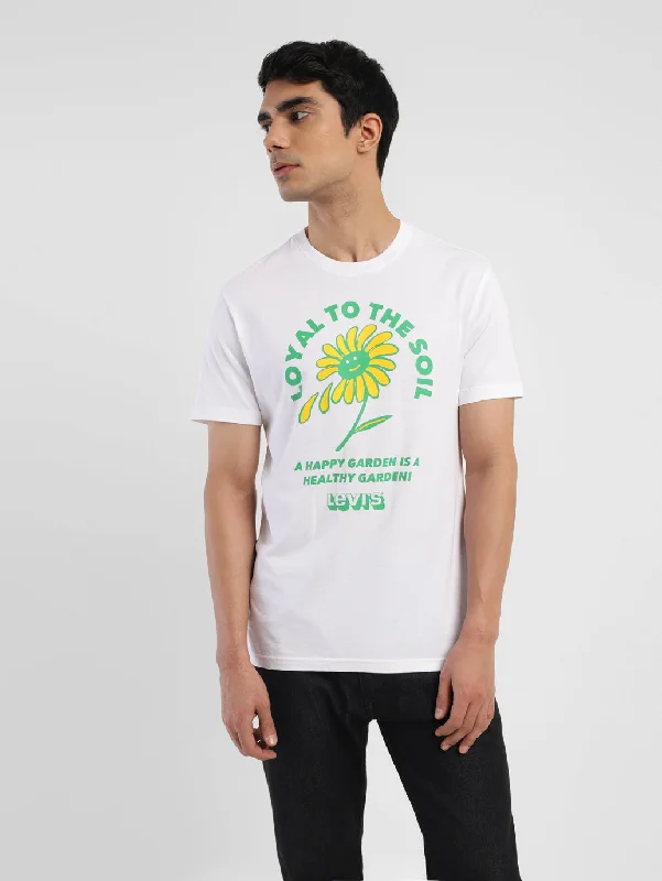 Fresh And Fashionable Men's Graphic Print Crew Neck T-shirt
