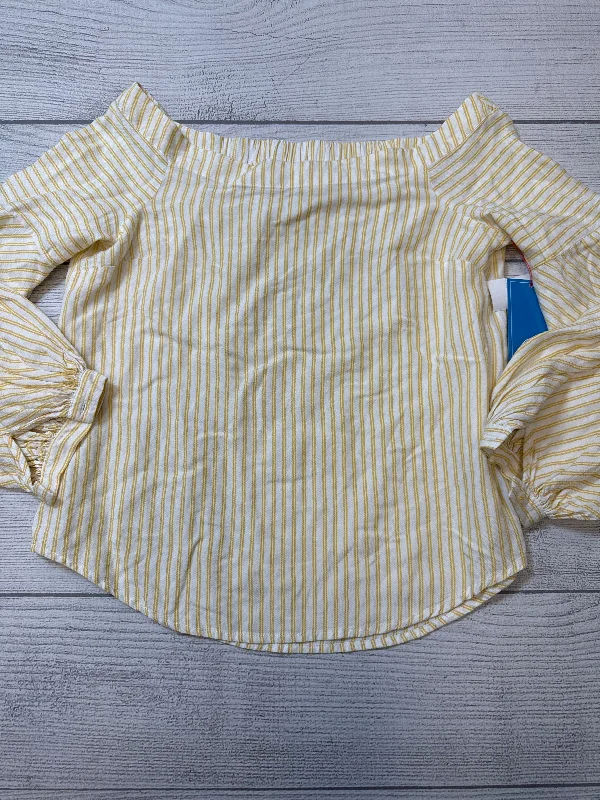Wearable At Home Or Out Top Long Sleeve By Maeve In Yellow, Size: Xs