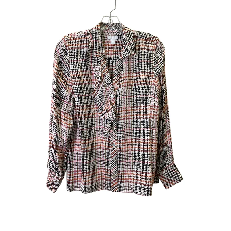 High-end Fashion TOP LS by J. JILL In PLAID PATTERN, Size: XS