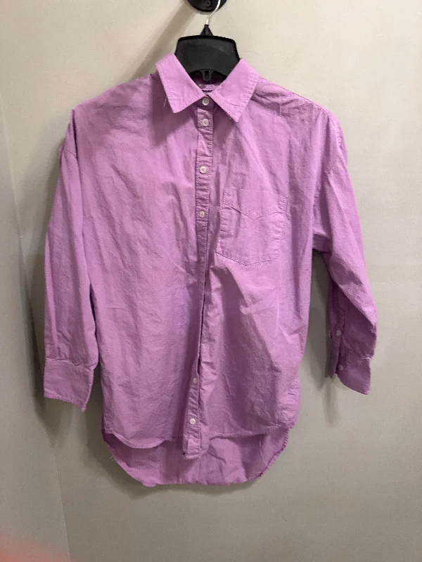 End Of The Year Top Long Sleeve By Maeve In Purple, Size: Xs
