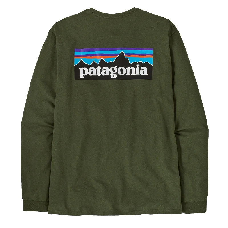 Cozy Outerwear Patagonia L/S P-6 Logo Responsibili-Tee Torrey Pine Green