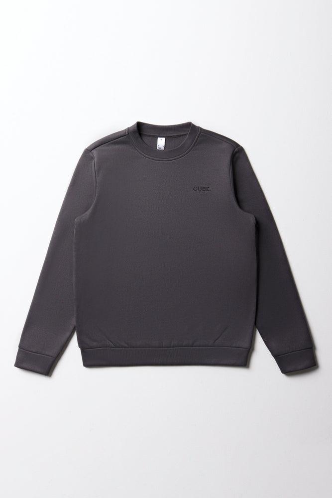 Soft Layers Crew Neck Tracktop Dark Grey