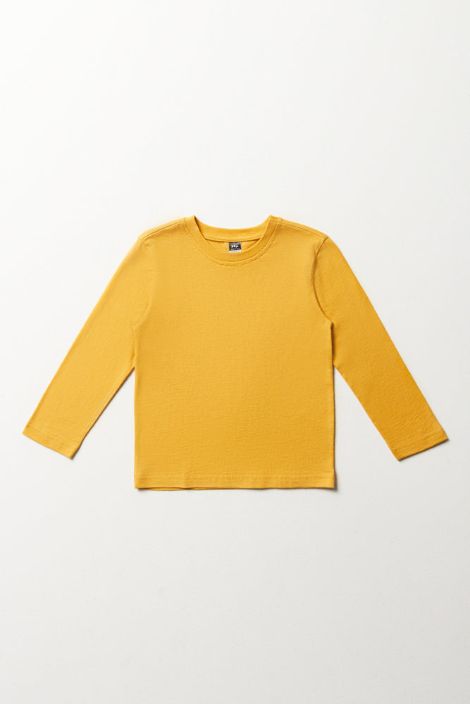 Elegant Dressing Long Sleeve T-Shirt Yellow