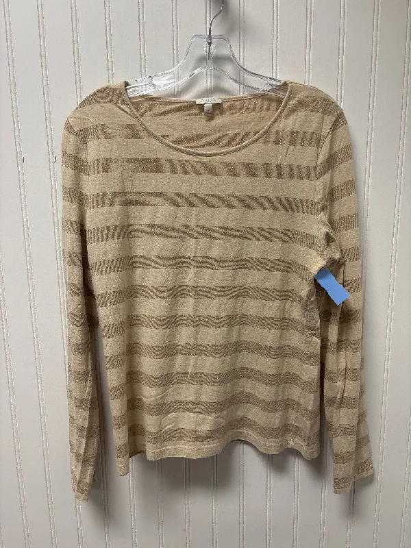 Minimalism Top Long Sleeve By Talbots In Striped Pattern, Size: M