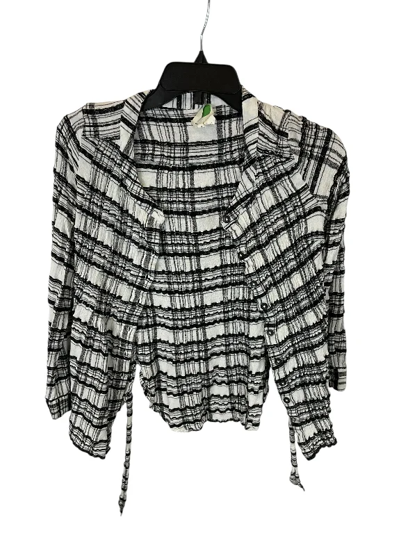 Goddess Style Top Long Sleeve By Anthropologie In Black & White, Size: 6