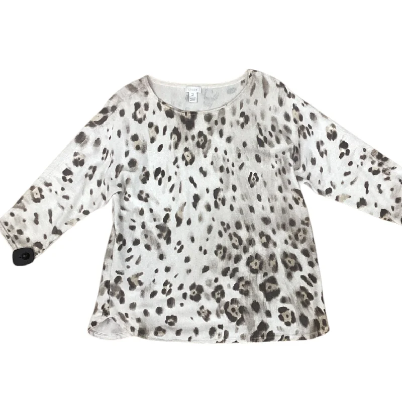 Urban Design Sense Top 3/4 Sleeve By Chicos In Animal Print, Size: 2