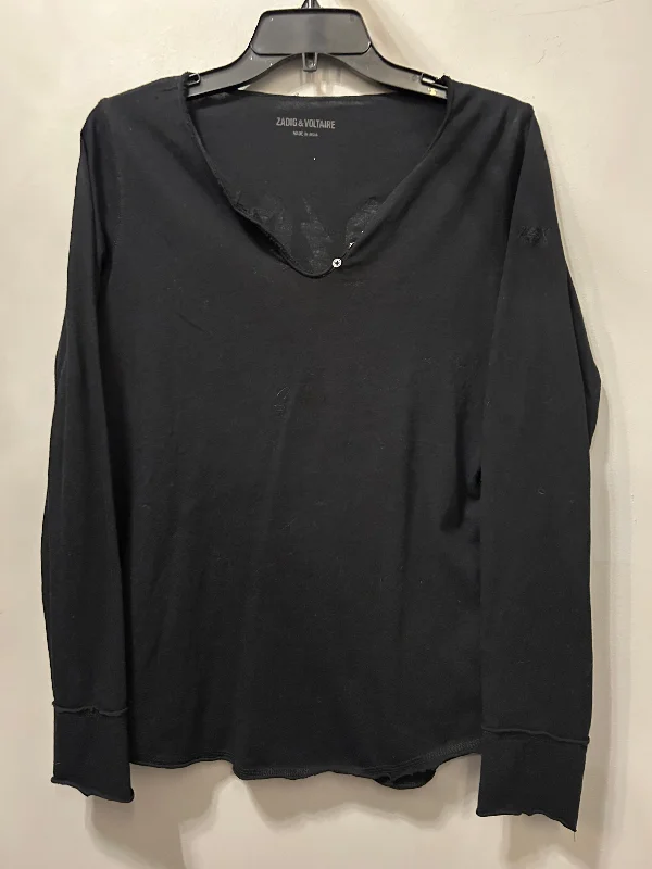 Personalized Outfit Top Long Sleeve By Zadig And Voltaire In Black & White, Size: L