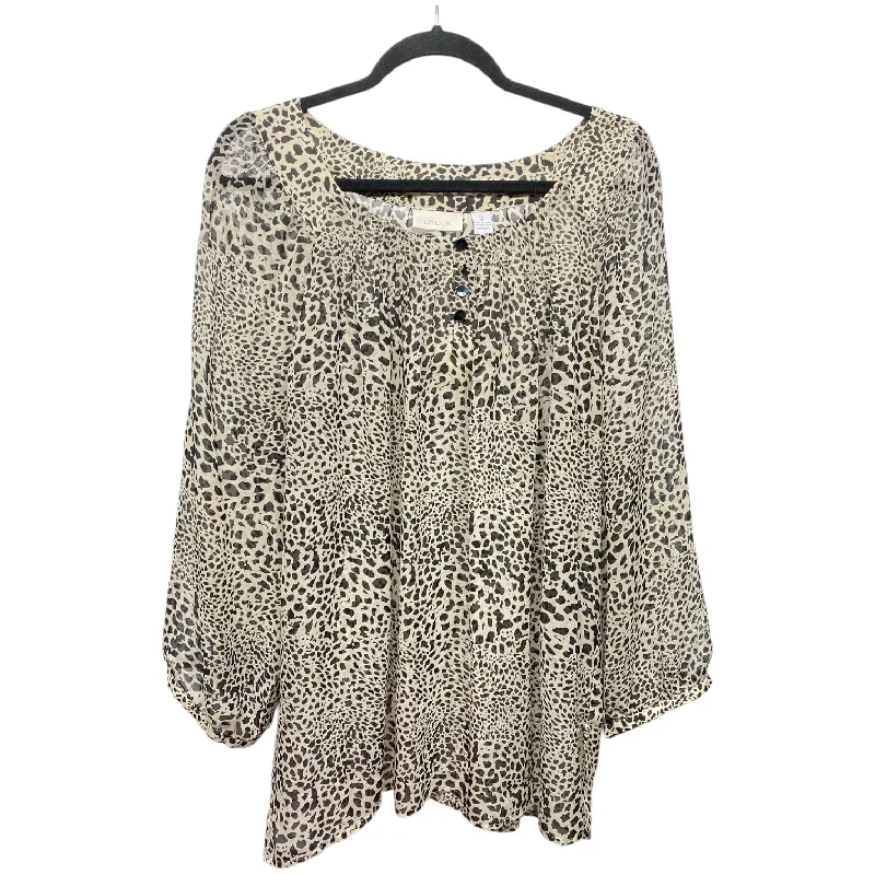 Fashion Pioneer Top Long Sleeve By Chicos In Animal Print, Size: Xl