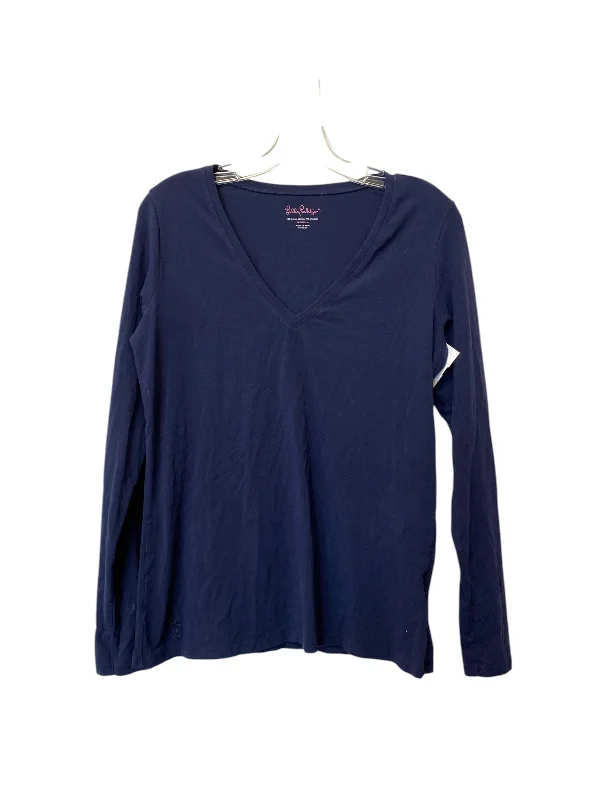 Soft Layers Top Long Sleeve Basic By Lilly Pulitzer In Blue, Size: M