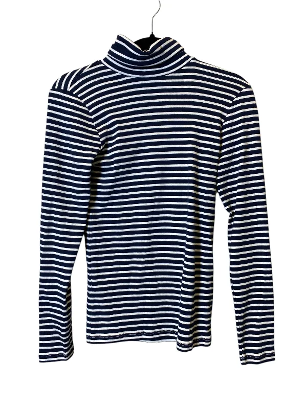 Classic Series Top Long Sleeve Basic By J. Crew In Striped Pattern, Size: S