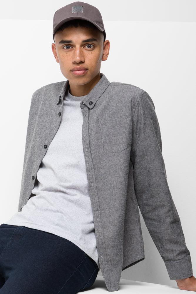 Effortless Comfort Long Sleeve Shirt Dark Grey