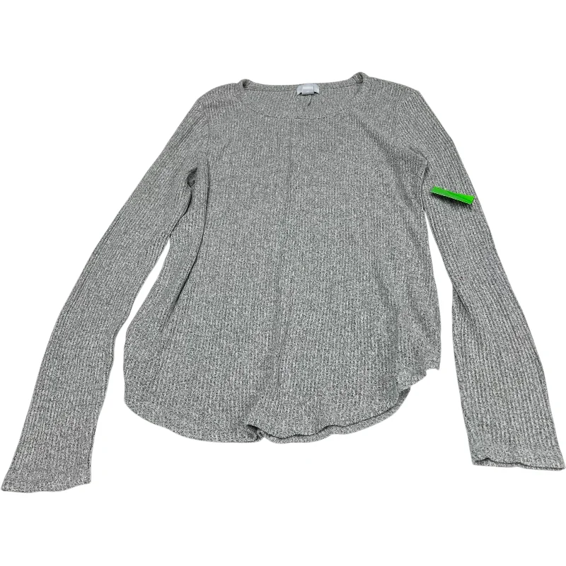 Classic Retro Top Long Sleeve Basic By Old Navy In Grey, Size: M