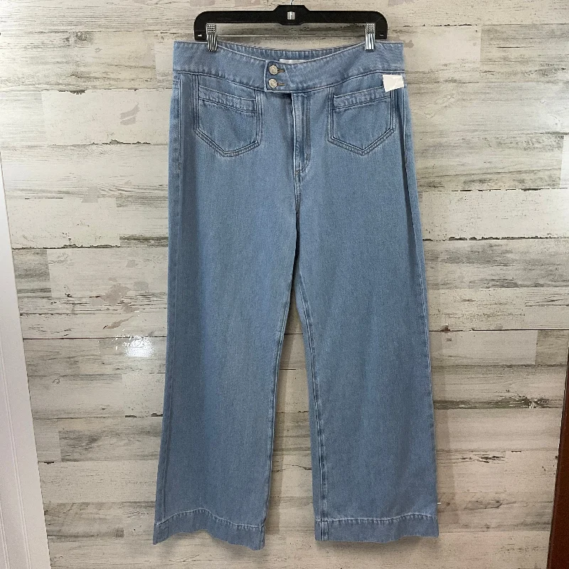 Energy Wear Jeans Wide Leg By Loft In Blue Denim, Size: 12