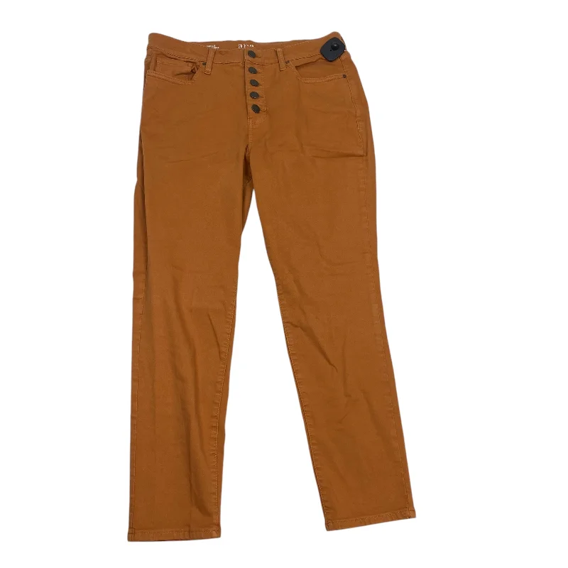 College Style Jeans Skinny By Ana In Orange, Size: 14
