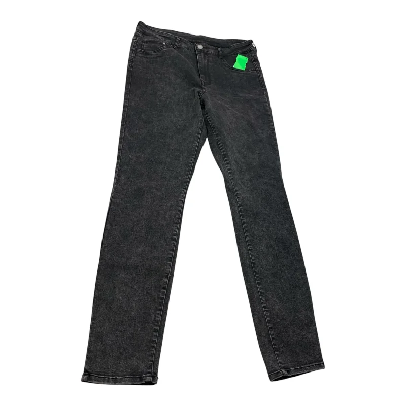 Minimal Style Jeans Skinny By H&m In Black Denim, Size: 14