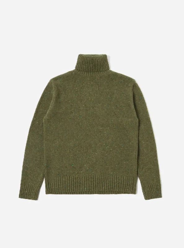 Exquisite Tailoring Men's Roll Neck Sweater In Olive