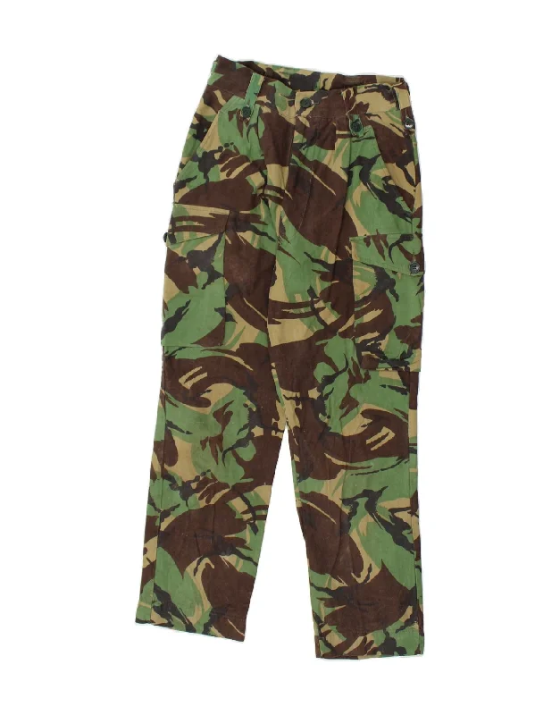 Leisure Travel VINTAGE Mens Straight Cargo Trousers W28 L27  Green Camouflage