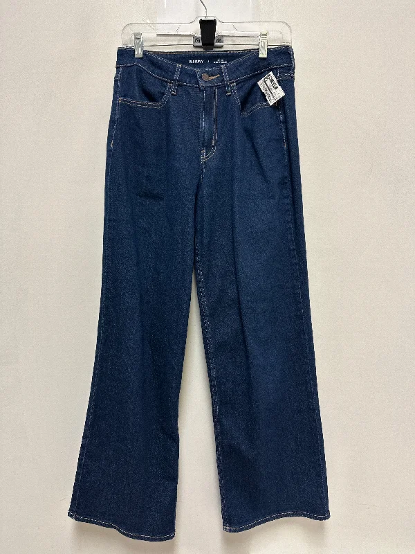 Soft Feel Jeans Wide Leg By Old Navy In Blue Denim, Size: 8