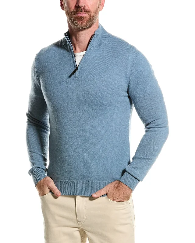 Soft Textures Alashan Cashmere 1/4-Zip Mock Sweater