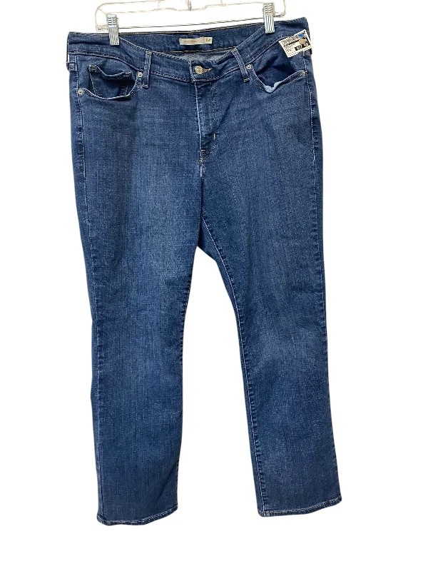 Youthful Jeans Straight By Levis In Blue Denim, Size: 18