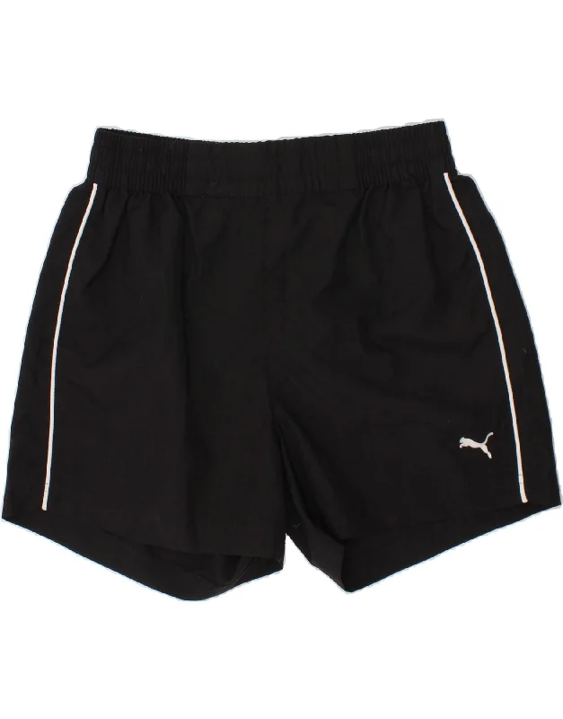 Effortless Comfort PUMA Girls Sport Shorts 13-14 Years XL  Black Polyester