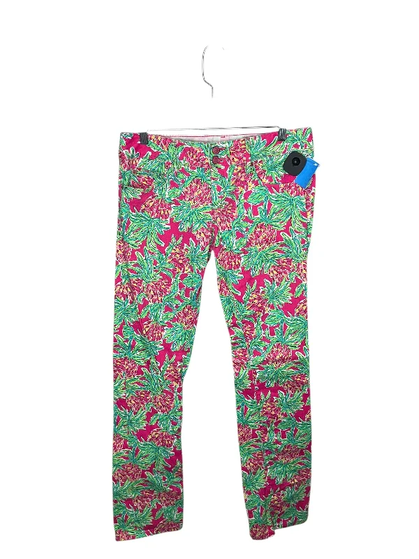 Comfortable Dresses Jeans Straight By Lilly Pulitzer In Green & Pink, Size: 6