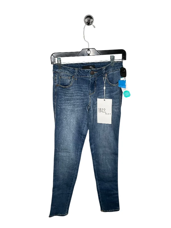 Smart Comfort Wear Jeans Skinny By 1822 Denim In Blue Denim, Size: 2