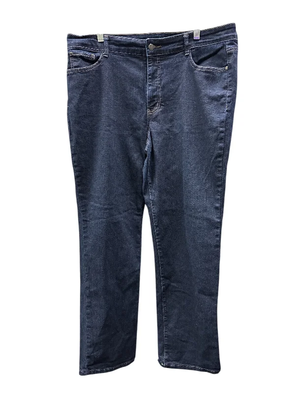 Sports And Leisure Jeans Straight By Bandolino In Blue Denim, Size: 18
