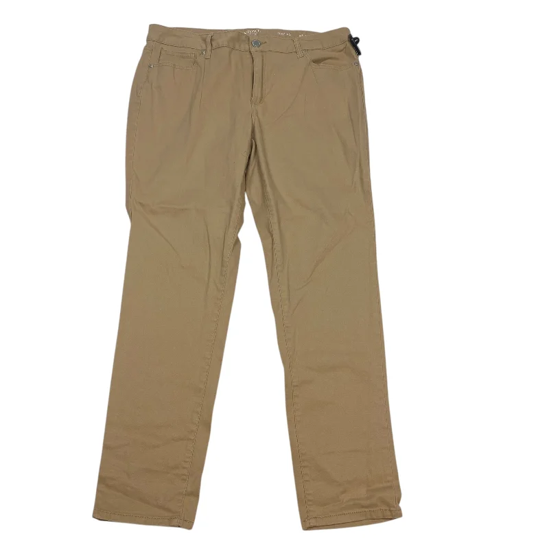 Ethnic Style Jeans Skinny By Crown And Ivy In Tan, Size: 10