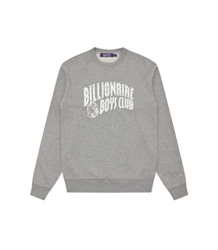 Weekend Style ARCH LOGO CREWNECK - HEATHER GREY