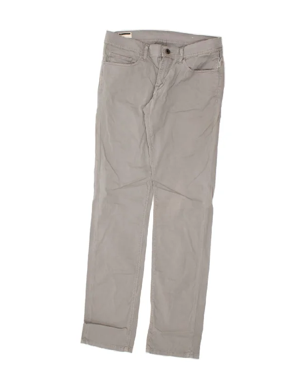 Ultra-lightweight MELTIN' POT Mens Straight Casual Trousers W31 L32  Grey Cotton
