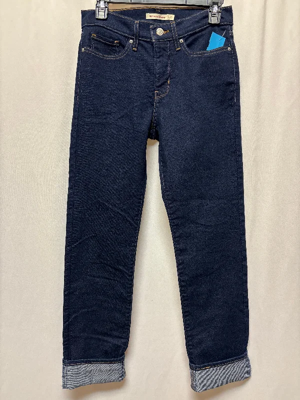 Weekend Wear Jeans Straight By Levis In Blue Denim, Size: 4