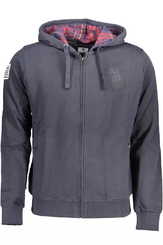 Everyday Style U.S. POLO ASSN. Chic Embroide Zip-Up Cotton Men's Sweater