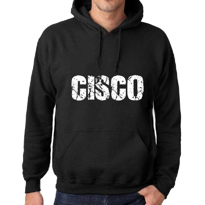 Unique Design Men's Women's Unisex Printed Graphic Cotton Hoodie Soft Heavyweight Hooded Sweatshirt Pullover Popular Words CISCO Deep Black Unique Design Men's Women's Unisex Printed Graphic Cotton Hoodie Soft Heavyweight Hooded Sweatshirt Pullover Popular Words CISCO Deep Black