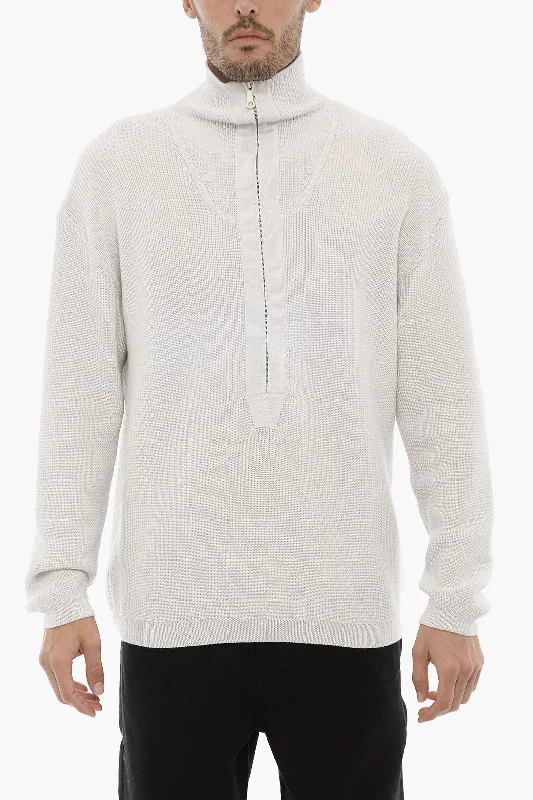 Practical Style OUR LEGACY Solid Color Half-Zip Sweater