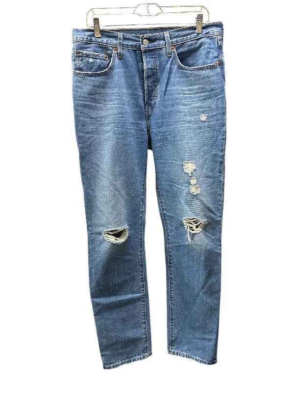 Relaxed Fit Wear Jeans Straight By Wrangler In Blue Denim, Size: 30
