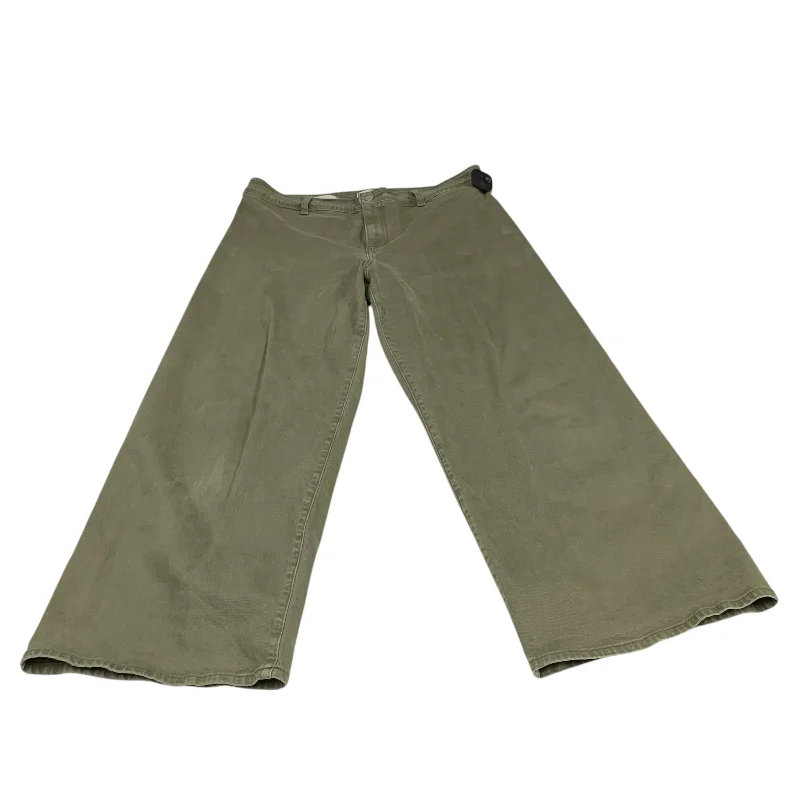 Soft Touch Jeans Wide Leg By Universal Thread In Green, Size: 16