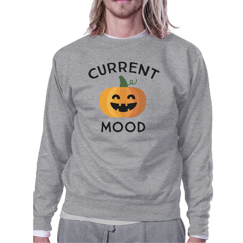 Noble And Elegant Pumpkin Current Mood Grey Sweatshirt