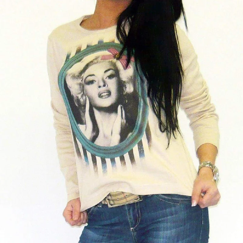 Light Fit Women's Long Sleeve ONE IN THE CITY Retro-Beige 00275