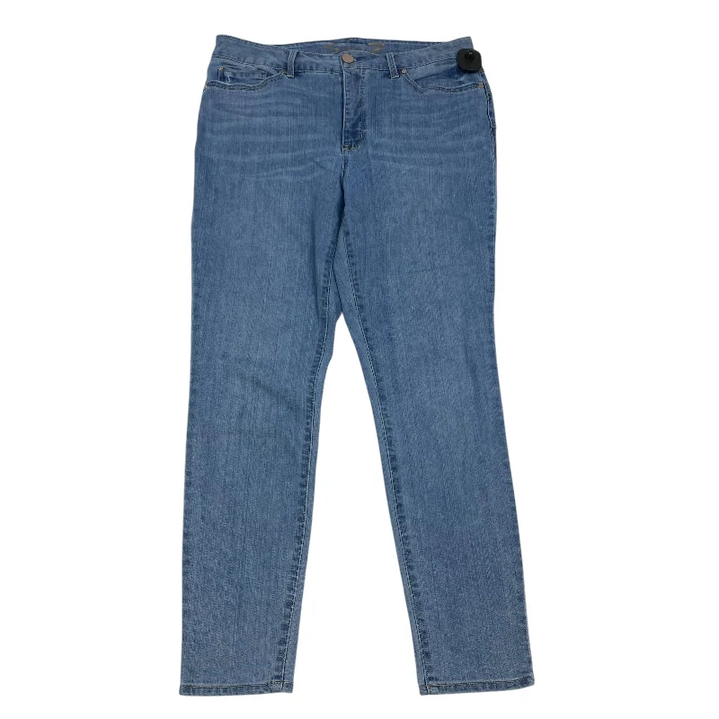 Simple Style Jeans Skinny By Seven 7 In Blue Denim, Size: 14
