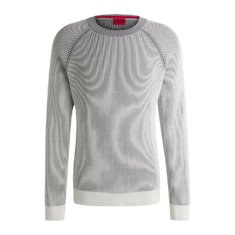 Cozy Vibes Cotton sweater with two-tone ribbing