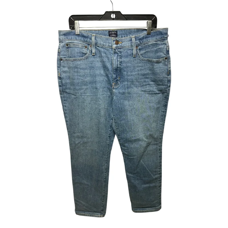 Relaxed Dresses Jeans Cropped By Ann Taylor In Blue Denim, Size: 12