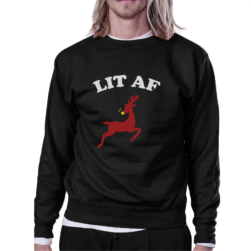 Design Must-have Lit Af Black Sweatshirt
