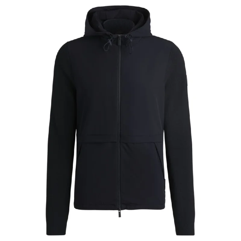 Casual Elegance Softshell jacket with knitted details
