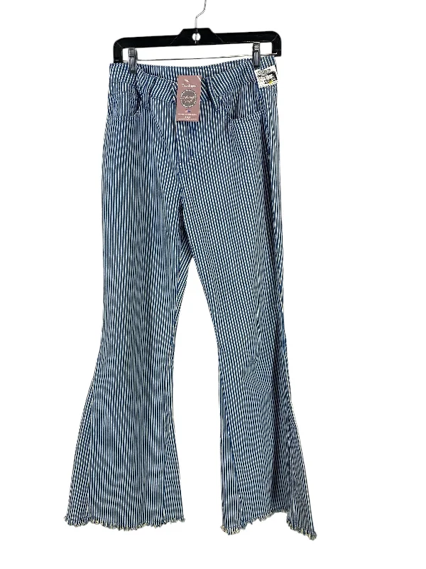 Simple Solid Color Jeans Boot Cut By Clothes Mentor In Striped Pattern, Size: M