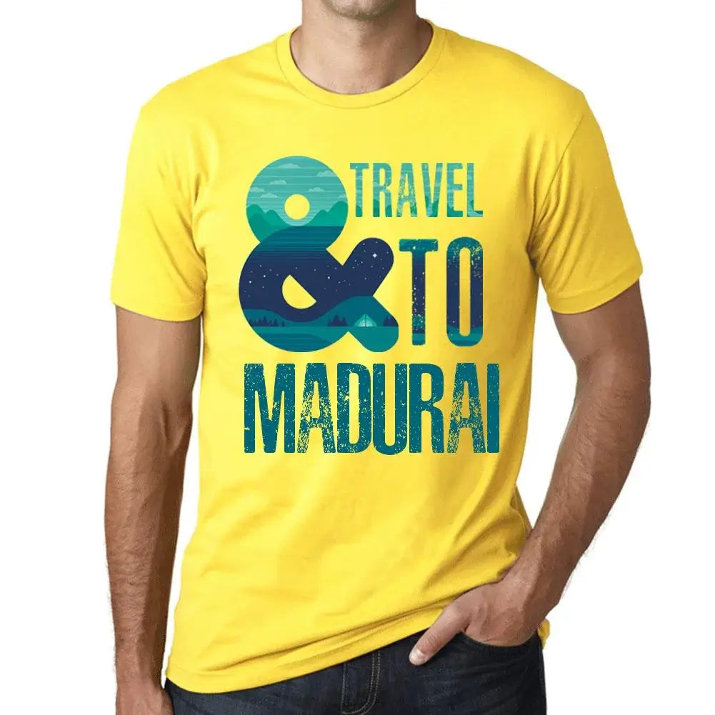 Classic Style Men's Graphic T-Shirt And Travel To Madurai Eco-Friendly Limited Edition Short Sleeve Tee-Shirt Vintage Birthday Gift Novelty