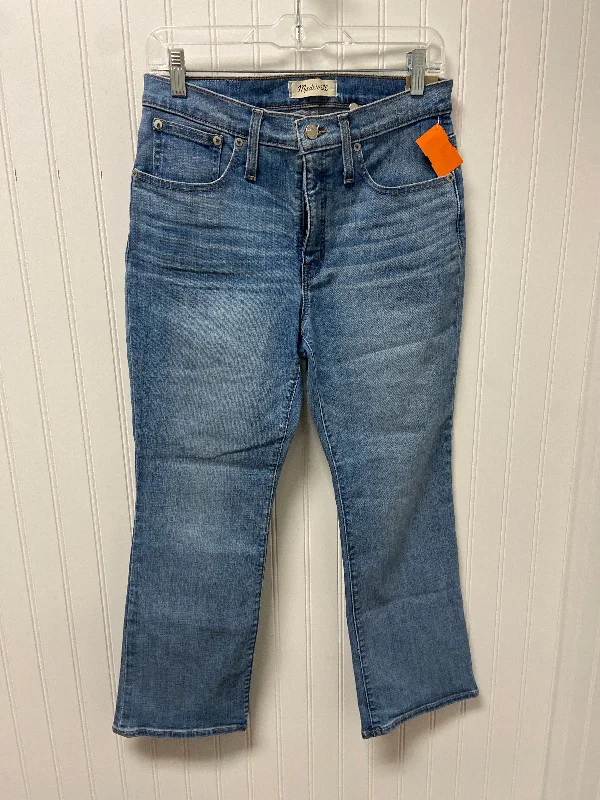 Hooded design Jeans Boot Cut By Madewell In Blue Denim, Size: 6